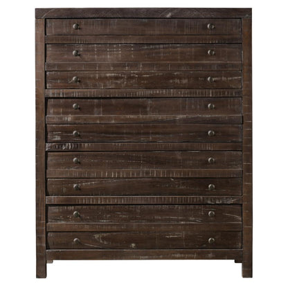 Townsend Five Drawer Solid Wood Chest in Java (2024)