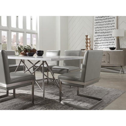 Coral Marble Rectangular Dining Table