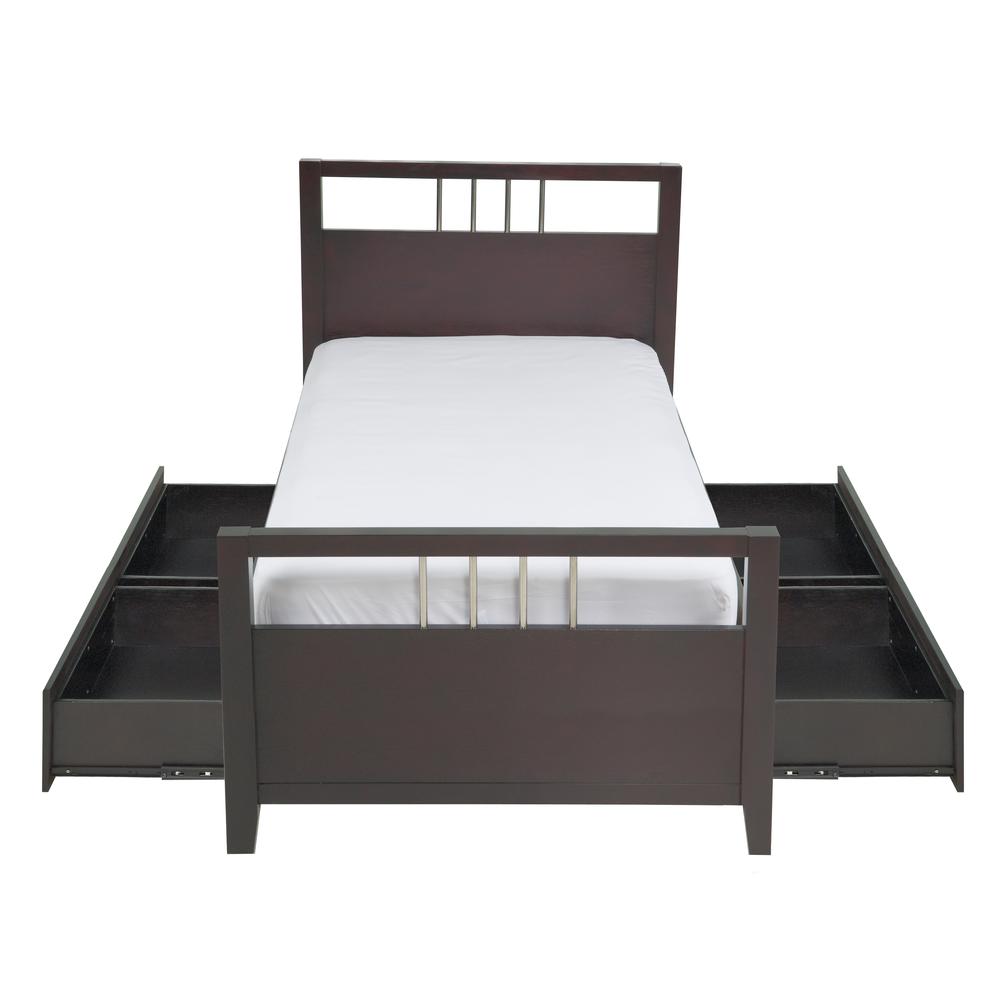 Nevis Platform Storage Bed in Espresso