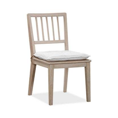 Camden Wood Dining Chair with Detachable Cushion in Chai and Oat, set of 2