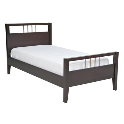 Nevis Wood Platform Bed in Espresso