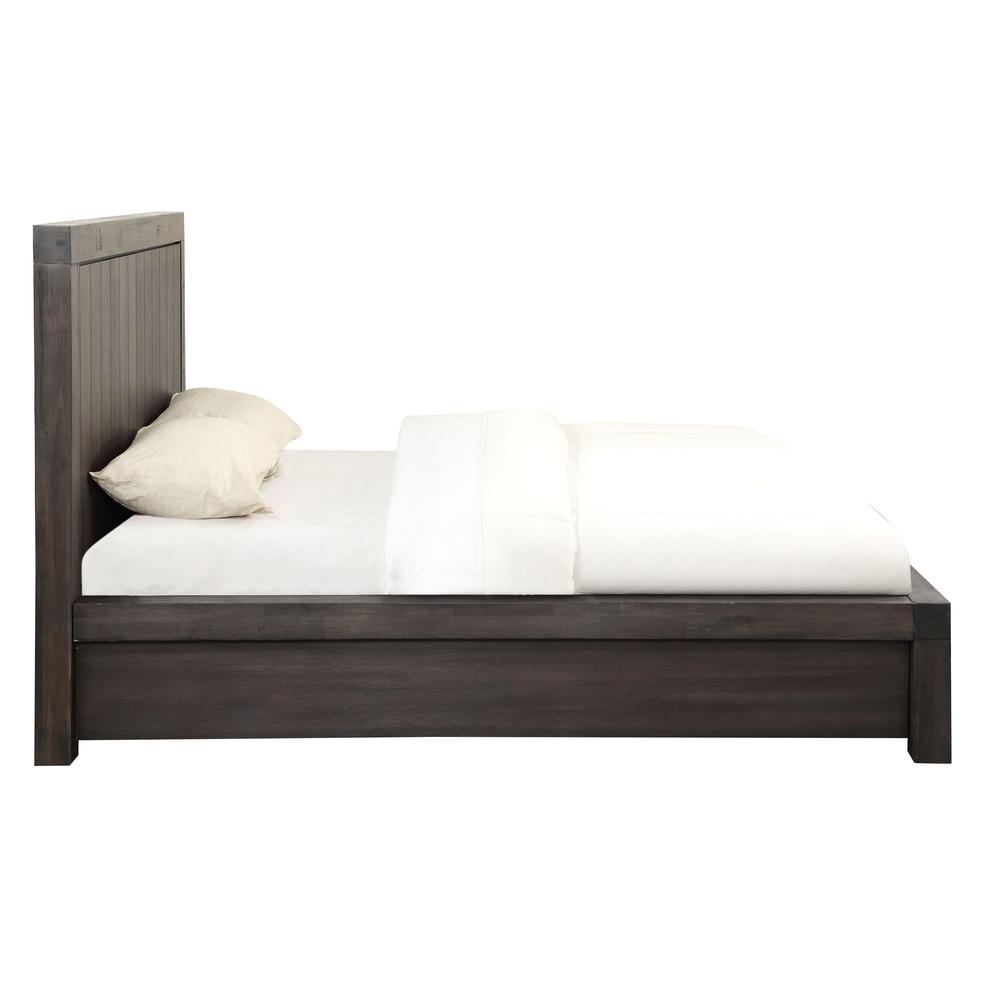 Heath Two Drawer Wood Storage Bed in Basalt Grey