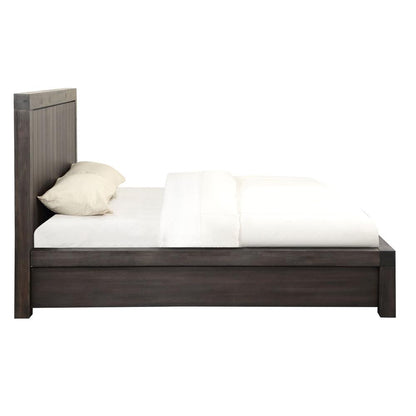 Heath Two Drawer Wood Storage Bed in Basalt Grey