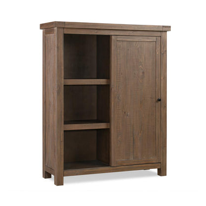 Autumn Sliding Door Bookcase in Flint Oak