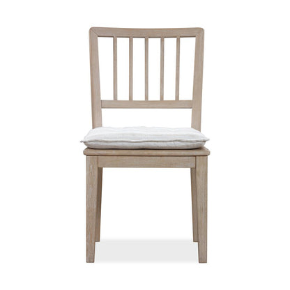 Camden Wood Dining Chair with Detachable Cushion in Chai and Oat, set of 2