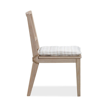 Camden Wood Dining Chair with Detachable Cushion in Chai and Oat, set of 2