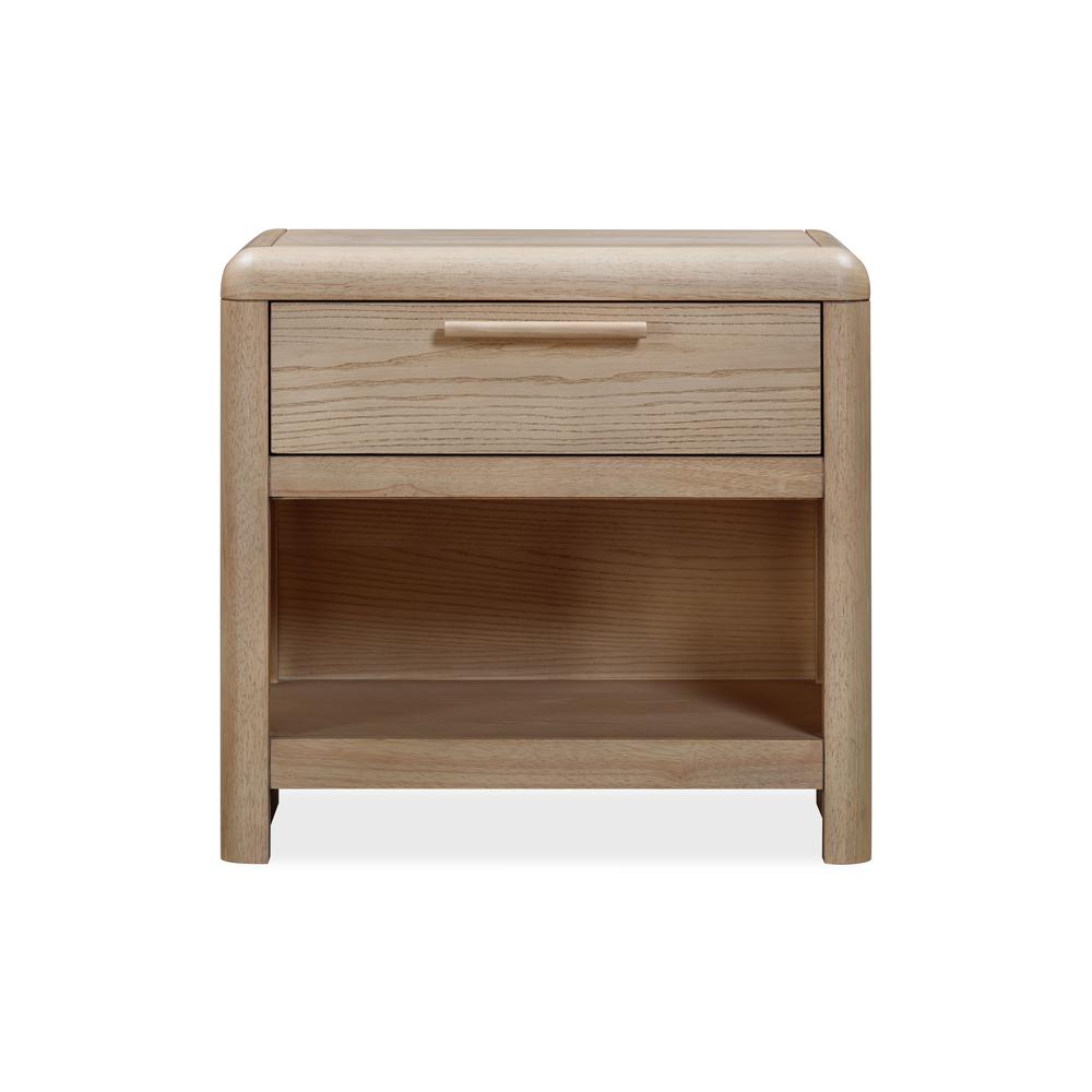 Furano One Drawer One Shelf Ash Wood Nightstand in Ginger
