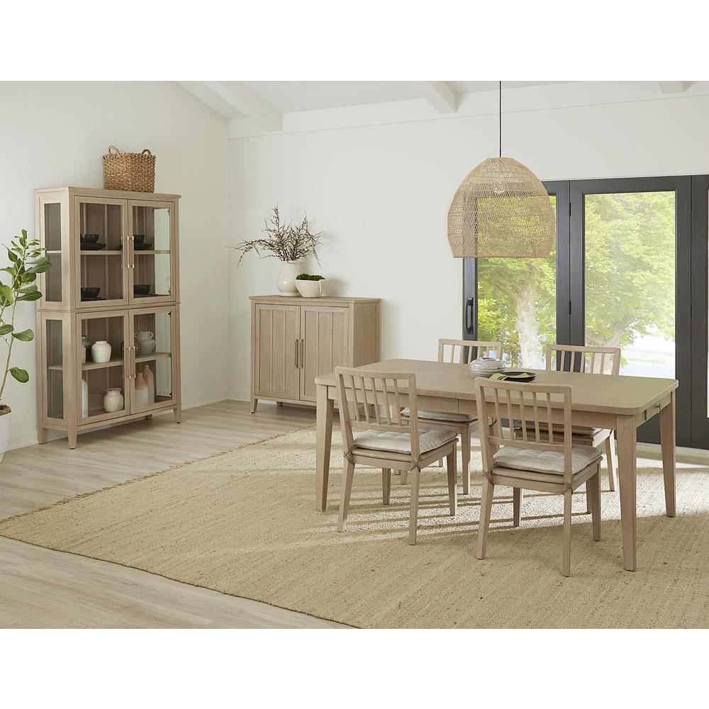Camden Wood Dining Chair with Detachable Cushion in Chai and Oat, set of 2