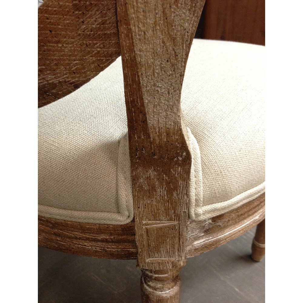 Napoleon Dining Chair with Cane Back - Antique Linen