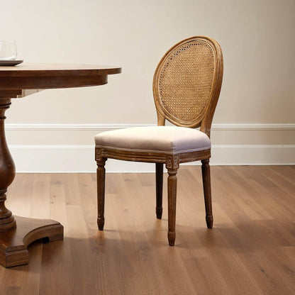 Napoleon Dining Chair with Cane Back - Antique Linen