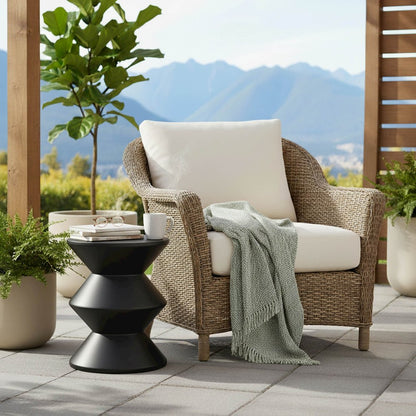 Concrete Inverted Side Table - Black
