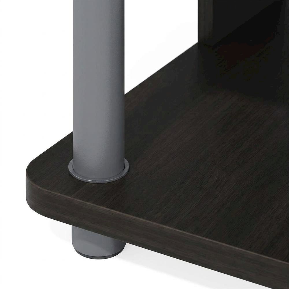 Espresso 4-Tier TV Stand, Easy Assembly, Composite Wood Construction