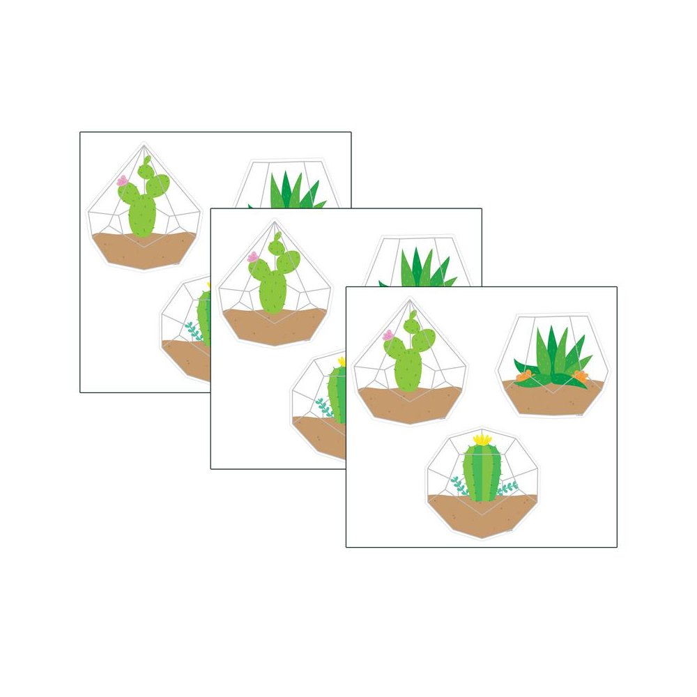 Positively Plants Terrariums 6" Designer Cut-Outs, 36 Per Pack, 3 Packs