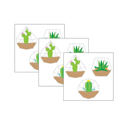 Positively Plants Terrariums 6" Designer Cut-Outs, 36 Per Pack, 3 Packs