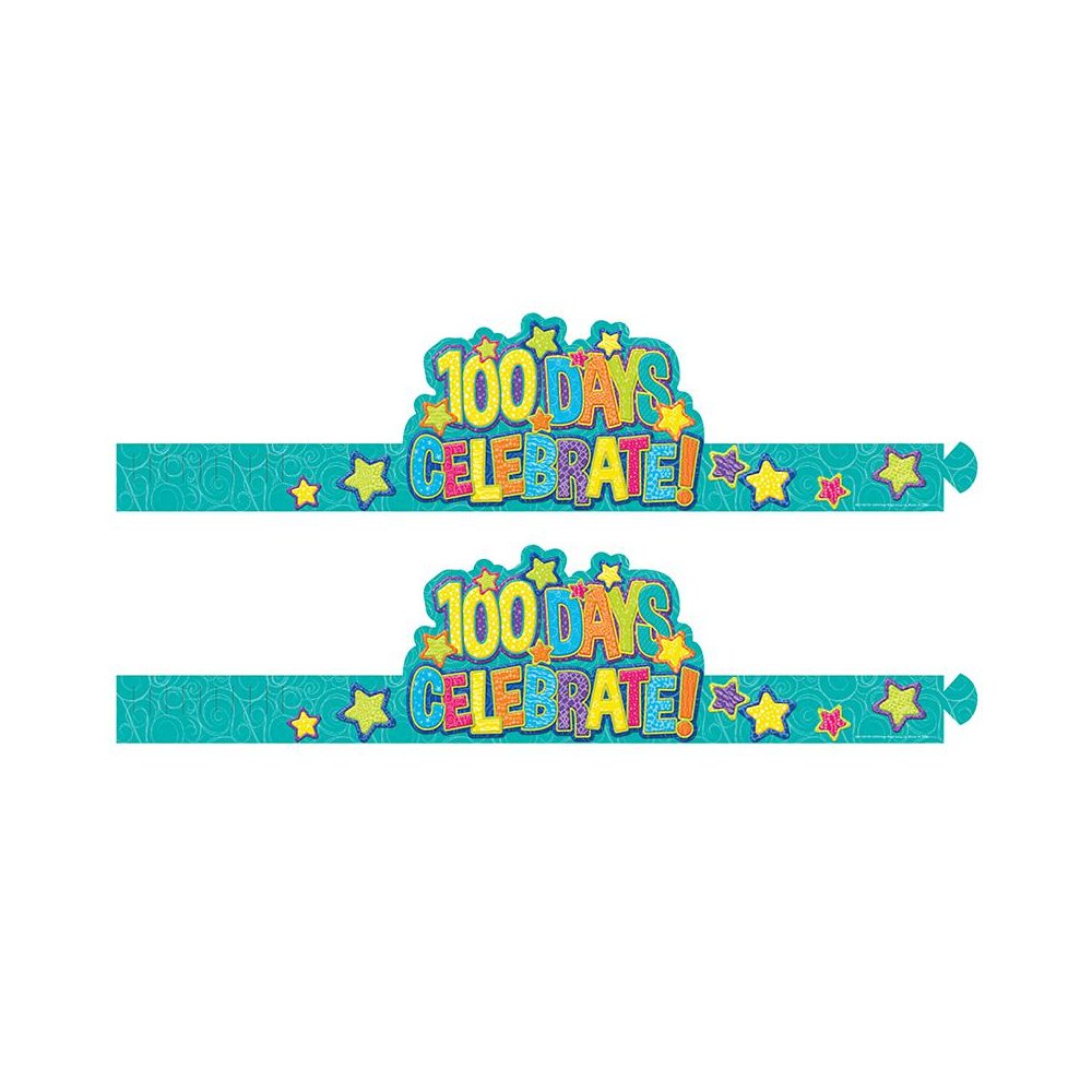 Color My World 100 Days Wearable Hats, 32 Per Pack, 2 Packs