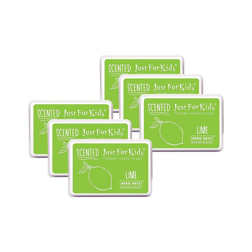 Just for Kids Scented Ink Pad Lime/Green, Pack of 6