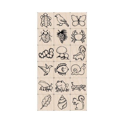 Ink 'n' Stamp Nature Stamps, Set of 18