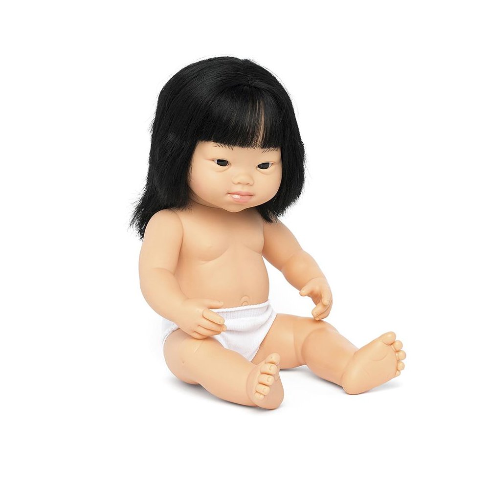 Anatomically Correct 15" Baby Doll, Down Syndrome Asian Girl