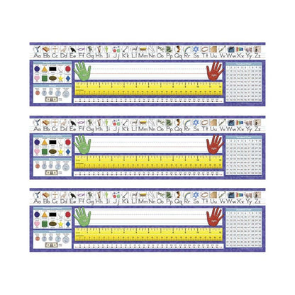 Christian Primary Traditional Manuscript Desk Plates, 36 Per Pack, 3 Packs
