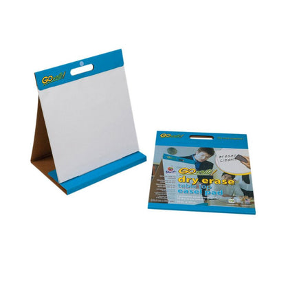 Dry Erase Table Top Easel Pad, Non-Adhesive, White, 16" x 15", 10 Sheets