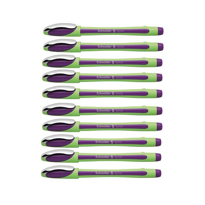 Xpress Fineliner Pen, Fiber Tip, 0.8 mm, Violet, Pack of 10