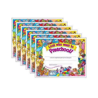Look who went to Preschool! Certificate, 30 Per Pack, 6 Packs