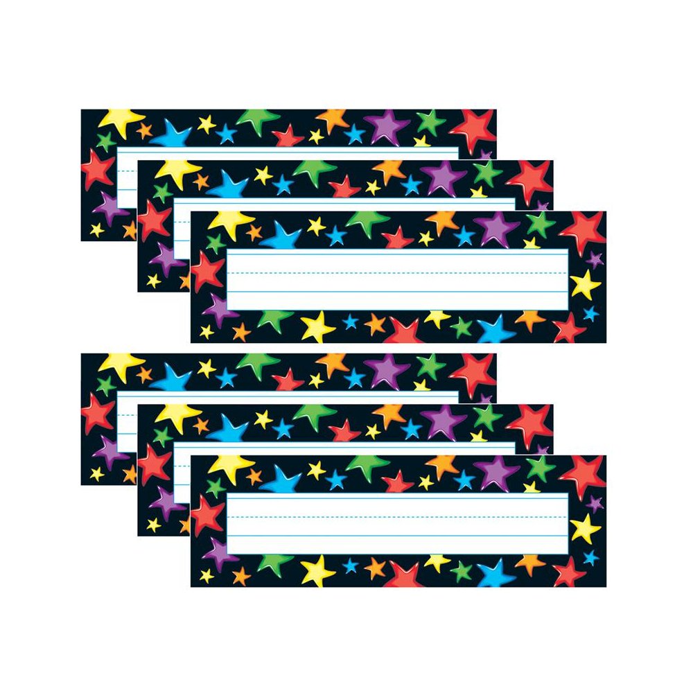 Gel Stars Desk Toppers Name Plates, 36 Per Pack, 6 Packs