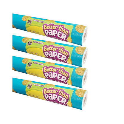 Better Than Paper Bulletin Board Roll, 4' x 12', Teal Confetti, Pack of 4