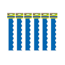Blue Scalloped Border Trim, 35 Feet Per Pack, 6 Packs