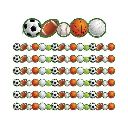 Sports Die-Cut Border Trim, 35 Feet Per Pack, 6 Packs
