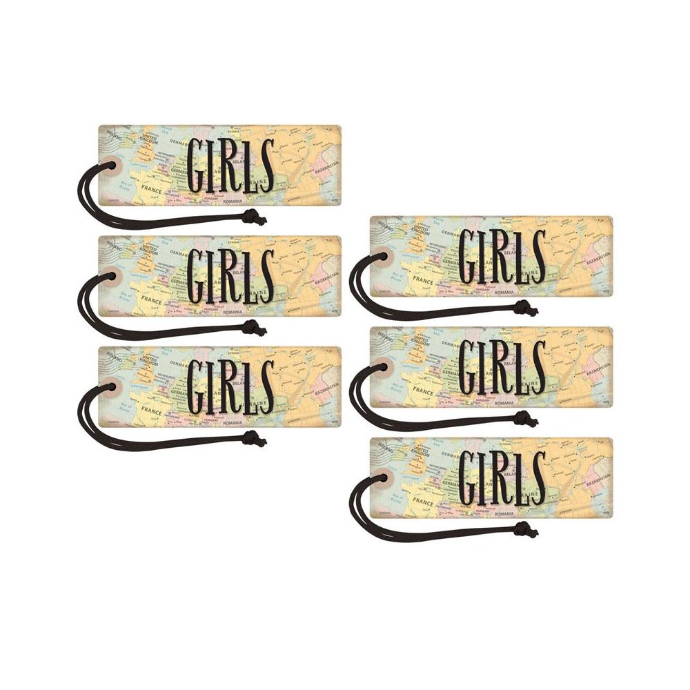 Travel the Map Magnetic Girls Pass, Pack of 6