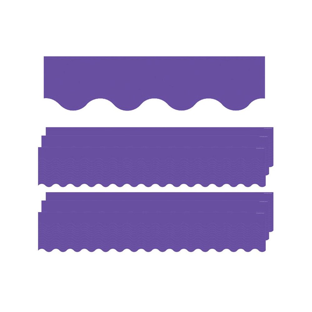 Ultra Purple Scalloped Border Trim, 35 Feet Per Pack, 6 Packs