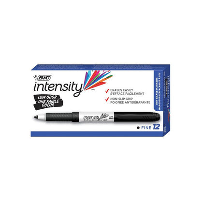 Intensity Low Odor Dry Erase Markers, Erase Markers (6.34 mm), 12-Count Pack