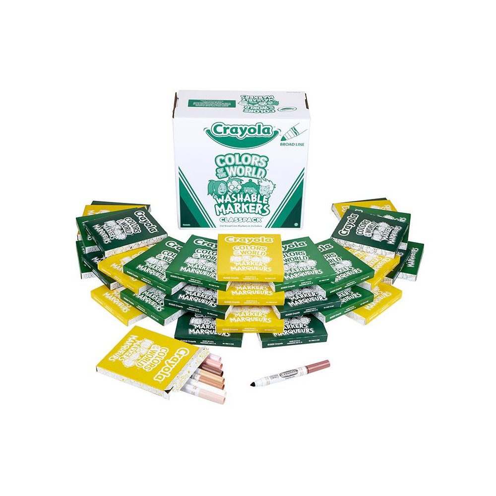 Colors of the World Washable Markers Classpack, 240 Markers