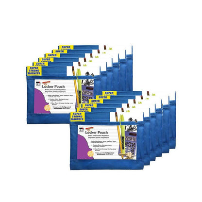 Magnetic Whiteboard Pouch, 8 x 6-3/4 Inches, Blue, Pack of 12