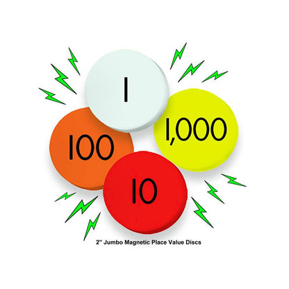 4-VALUE JUMBO MAGNETIC PLACE VALUE DEMONSTRATION DISCS