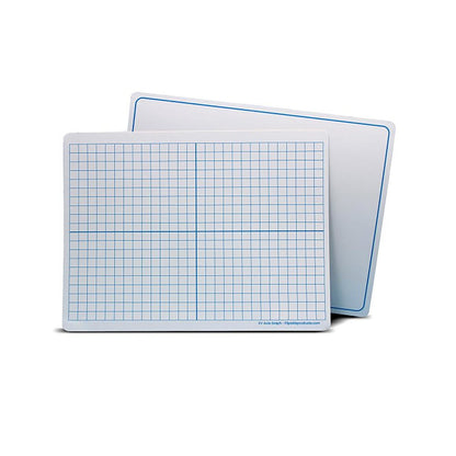 Magnetic Dry Erase Learning Mat, Two-Sided XY Axis/Plain, 9" x 12", Pack of 48