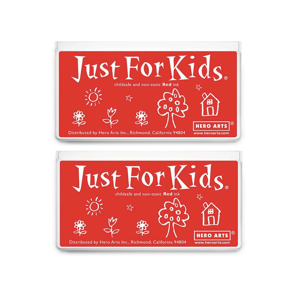 Jumbo Just for Kids Stamp Pad, Red, Pack of 2