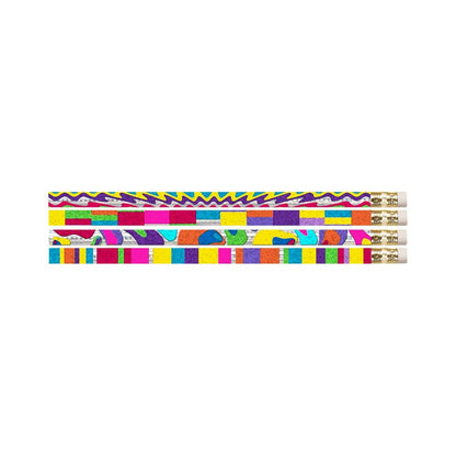 Watercolors Motivational/Fun Pencils, 12 Per Pack, 12 Packs