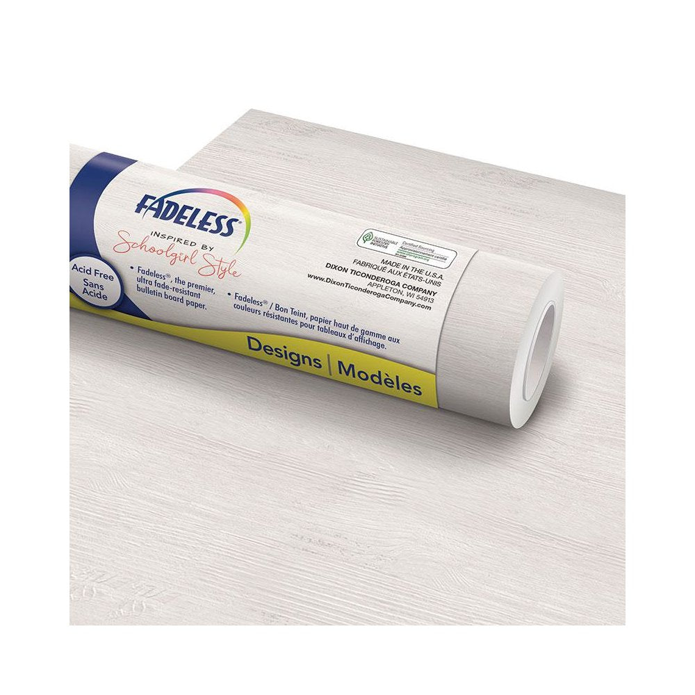 Schoolgirl Style Bulletin Board Paper, 48" x 50' Roll, Southern Belle Shiplap