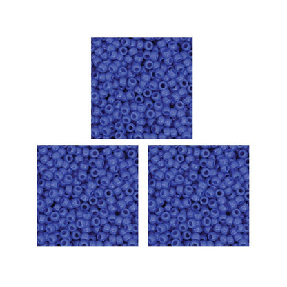 Pony Beads, Blue, 6 mm x 9 mm, 1000 Per Pack, 3 Packs