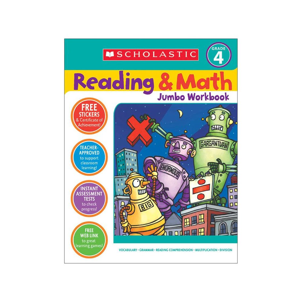 Reading & Math Jumbo Workbook: Grade 4