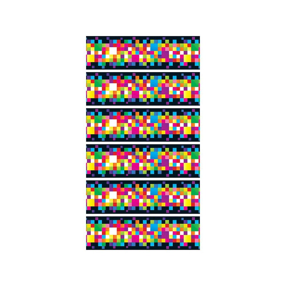 Pixels Bolder Borders, 35.75 Feet Per Pack, 6 Packs