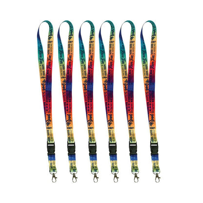 Positive Saying Watercolor Lanyard, Pack of 6