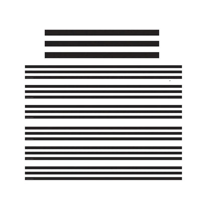 Black and White Stripes Straight Border Trim, 35 Feet Per Pack, 6 Packs