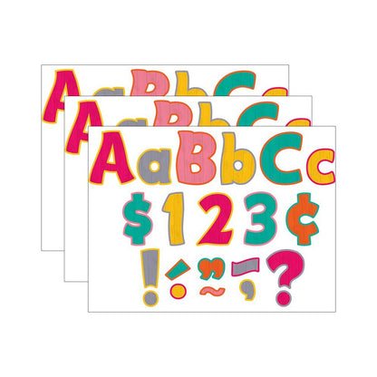 Tropical Punch Funtastic 4" Letters Combo Pack, 208 Pieces Per Pack, 3 Packs