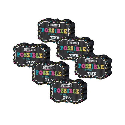 Chalkboard Brights Magnetic Whiteboard Eraser, Pack of 6