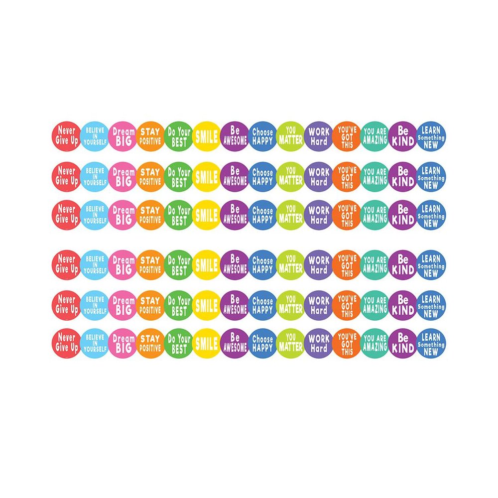 Colorful Positive Sayings Border Trim, 35 Feet Per Pack, 6 Packs
