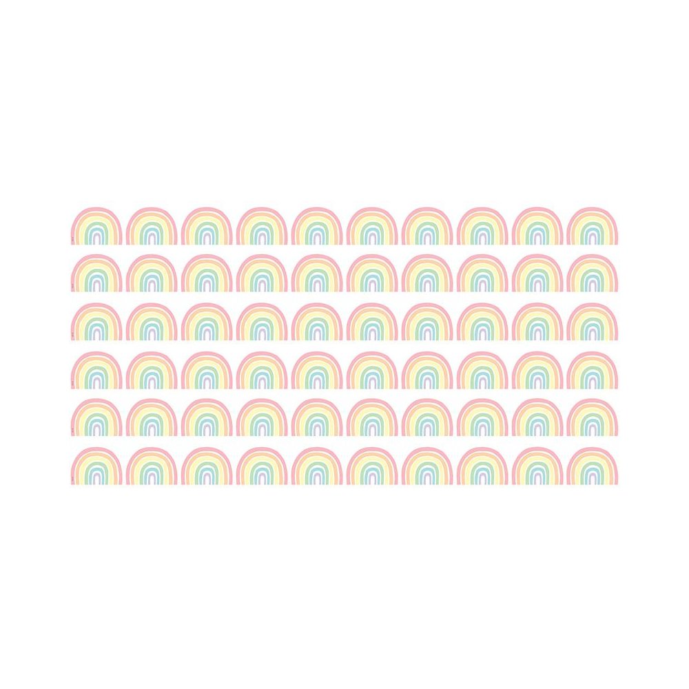 Pastel Pop Rainbows Die-Cut Border Trim, 35 Feet Per Pack, 6 Packs