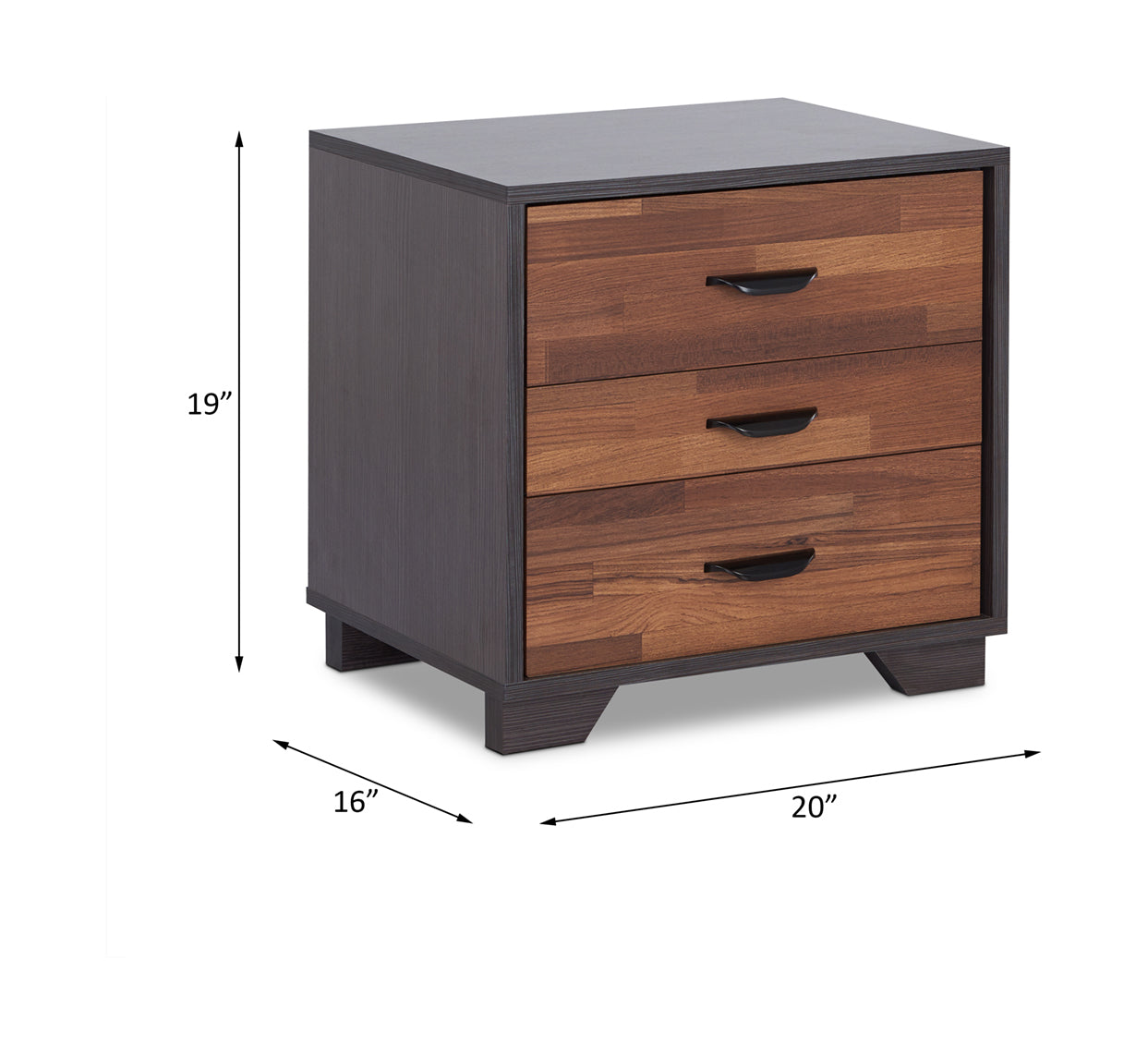 ACME Eloy Night Table in Walnut & Espresso 97340